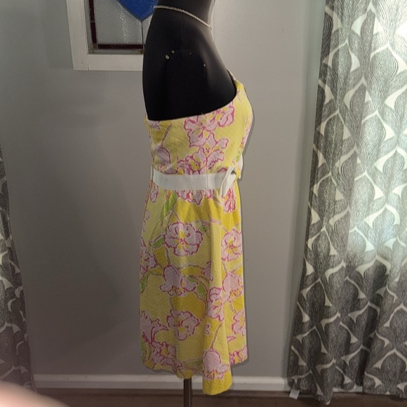 Lilly Pulitzer Amberly Starfruit Yellow Strapless Dress Size 10 - Picture 5 of 10